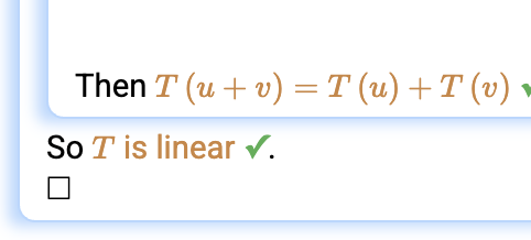 Linear algebra proof snippet